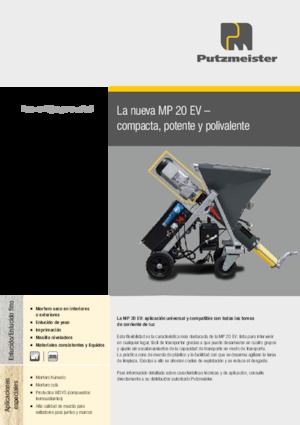 मोर्टार मिक्सिंग पंप Putzmeister MP 20 EV