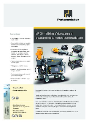 मोर्टार मिक्सिंग पंप Putzmeister MP 25 