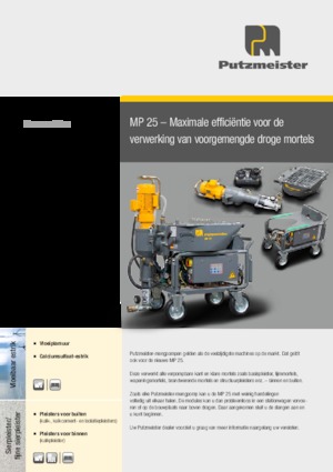 मोर्टार मिक्सिंग पंप Putzmeister MP 25 