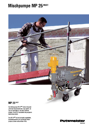 मोर्टार मिक्सिंग पंप Putzmeister MP 25 Mixit + HWS