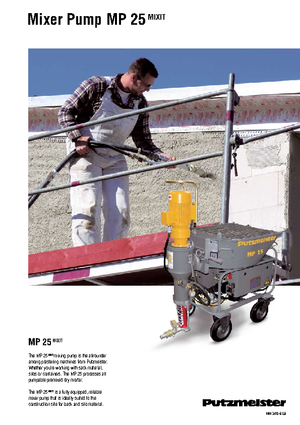 मोर्टार मिक्सिंग पंप Putzmeister MP 25 Mixit 125/D5