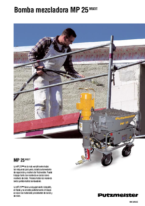 मोर्टार मिक्सिंग पंप Putzmeister MP 25 Mixit + HWS