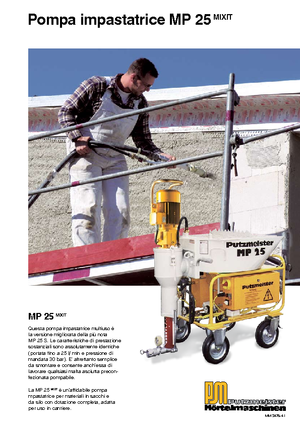 मोर्टार मिक्सिंग पंप Putzmeister MP 25 Mixit + HWS