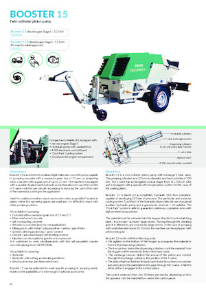 मोर्टार स्प्रेइंग और कन्वेइंग मशीनरी Imer Booster 15