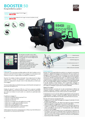 मोर्टार स्प्रेइंग और कन्वेइंग मशीनरी Imer Booster 50