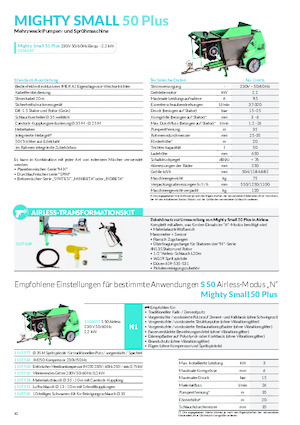 मोर्टार स्प्रेइंग और कन्वेइंग मशीनरी Imer Mighty Small 50 Plus