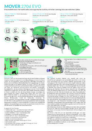 मोर्टार स्प्रेइंग और कन्वेइंग मशीनरी Imer Mover 270db Evo
