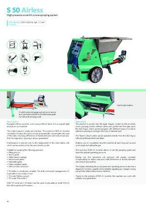 मोर्टार स्प्रेइंग और कन्वेइंग मशीनरी Imer S 50 Airless