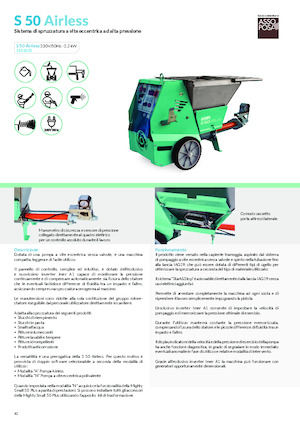 मोर्टार स्प्रेइंग और कन्वेइंग मशीनरी Imer S 50 Airless