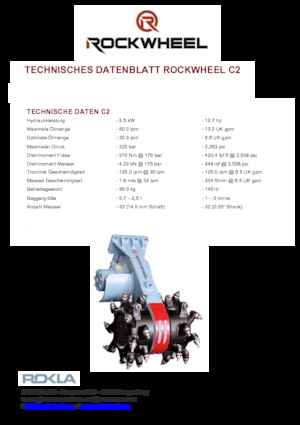 हाइड्रोलिक एक्सकेवेटर के लिए माउंटेबल मिलिंग हेड Rockwheel by ROCK.ZONE C 2