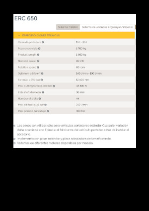 हाइड्रोलिक एक्सकेवेटर के लिए माउंटेबल मिलिंग हेड Epiroc ERC 650