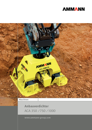 हाइड्रोलिक एक्सकेवेटर के लिए कॉम्पेक्टर Ammann ACA 350