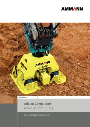 हाइड्रोलिक एक्सकेवेटर के लिए कॉम्पेक्टर Ammann ACA 350