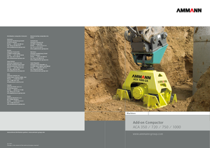 हाइड्रोलिक एक्सकेवेटर के लिए कॉम्पेक्टर Ammann ACA 750-2
