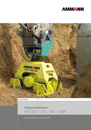 हाइड्रोलिक एक्सकेवेटर के लिए कॉम्पेक्टर Ammann ACA 750-2