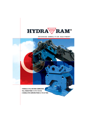 हाइड्रोलिक एक्सकेवेटर के लिए कॉम्पेक्टर Hydra Ram HC-250/2