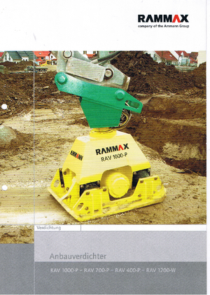 हाइड्रोलिक एक्सकेवेटर के लिए कॉम्पेक्टर Rammax RAV 400 P