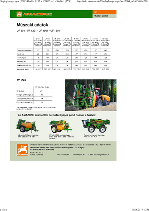माउंटेड फील्ड स्प्रेयर Amazone UF 1801 (21)