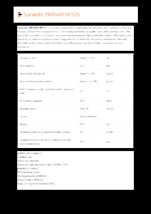 माउंटेड स्प्रेडिंग असेंबली Pronar HPT 25