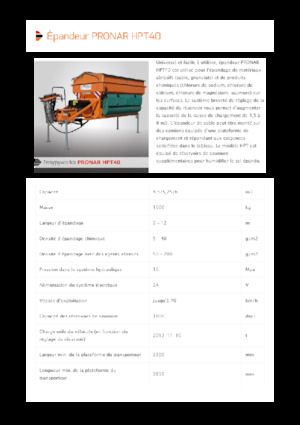 माउंटेड स्प्रेडिंग असेंबली Pronar HPT 40 