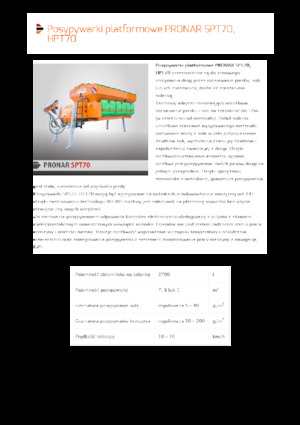 माउंटेड स्प्रेडिंग असेंबली Pronar HPT 70 