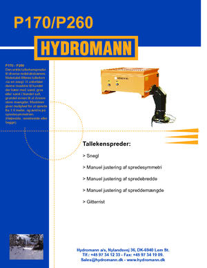 माउंटेड स्प्रेडिंग असेंबली Hydromann P 260