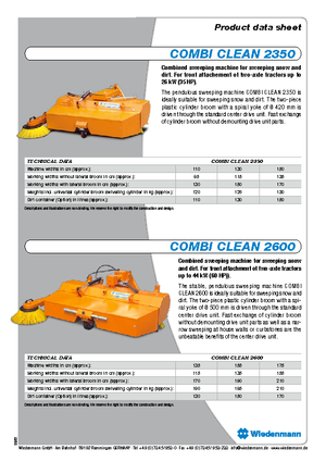 माउंटेड स्वीपर Wiedenmann CombiClean 2350