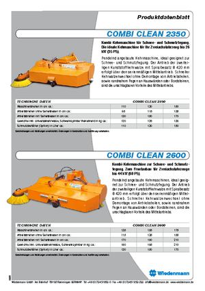 माउंटेड स्वीपर Wiedenmann CombiClean 2600