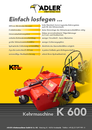 माउंटेड स्वीपर Adler K 600-135