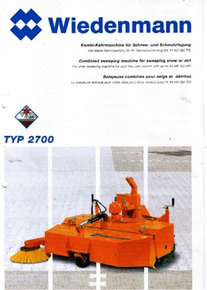 माउंटेड स्वीपर Wiedenmann 2700