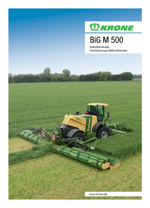सेल्फ प्रोपेल्ड मोवर कंडीशनर Krone Big M 500 CV
