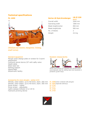 मल्टी-शार्प स्नोप्लो Hydrac LB II 220