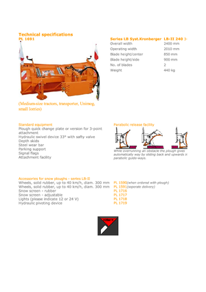 मल्टी-शार्प स्नोप्लो Hydrac LB II 240 DP