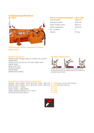 मल्टी-शार्प स्नोप्लो Hydrac LB II 260