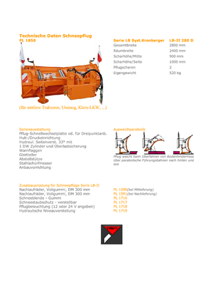 मल्टी-शार्प स्नोप्लो Hydrac LB II 280 CDP