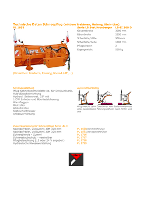 मल्टी-शार्प स्नोप्लो Hydrac LB II 300 CDP