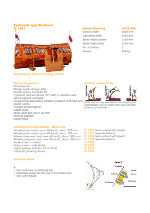 मल्टी-शार्प स्नोप्लो Hydrac U III 300 C