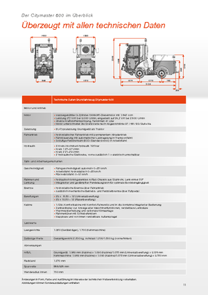 कॉम्पैक्ट यूटिलिटी ट्रैक्टर Hako Citymaster 600