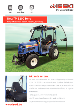 कॉम्पैक्ट यूटिलिटी ट्रैक्टर Iseki TM 3240 AHL