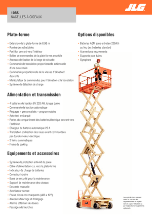 व्हील्ड सिज़र लिफ्ट JLG 10RS