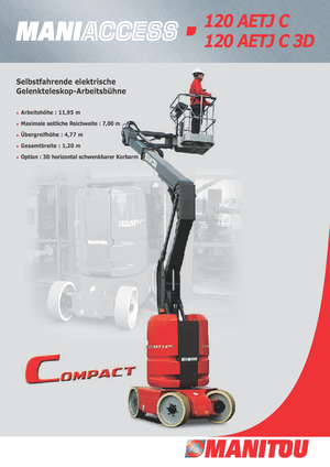 व्हील्ड आर्टिकुलेटिंग बूम लिफ्ट Manitou 120 AETJ C