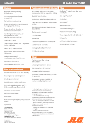 व्हील्ड आर्टिकुलेटिंग बूम लिफ्ट JLG 1250AJP