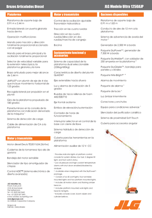 व्हील्ड आर्टिकुलेटिंग बूम लिफ्ट JLG 1250AJP