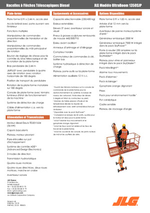 व्हील्ड टेलीस्कोपिक बूम लिफ्ट JLG 1350SJP