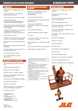 व्हील्ड टेलीस्कोपिक बूम लिफ्ट JLG 1350SJP