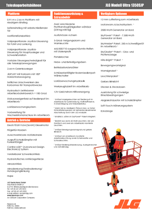 व्हील्ड टेलीस्कोपिक बूम लिफ्ट JLG 1350SJP