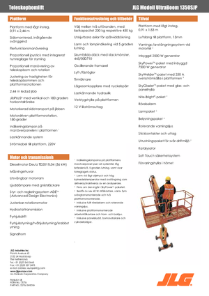 व्हील्ड टेलीस्कोपिक बूम लिफ्ट JLG 1350SJP