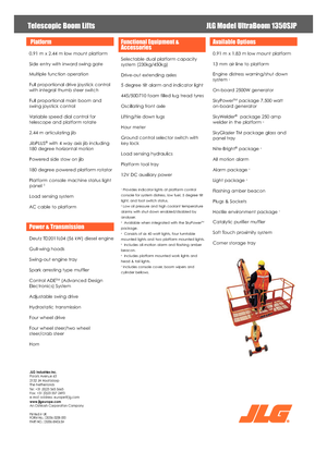 व्हील्ड टेलीस्कोपिक बूम लिफ्ट JLG 1350SJP