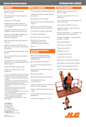 व्हील्ड टेलीस्कोपिक बूम लिफ्ट JLG 1350SJP