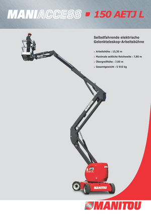 व्हील्ड आर्टिकुलेटिंग बूम लिफ्ट Manitou 150 AETJ L